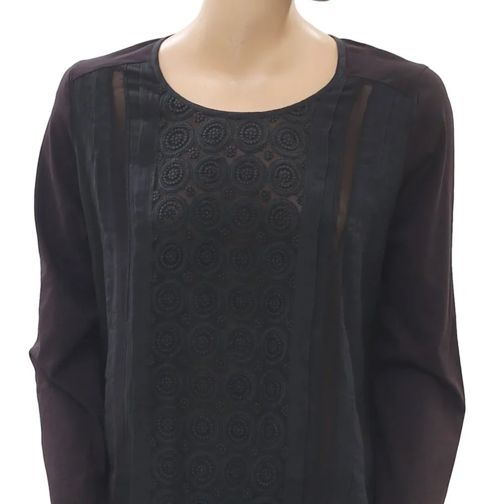 Chico's Floral Embroidered Blouse Top M - Picture 2 of 4